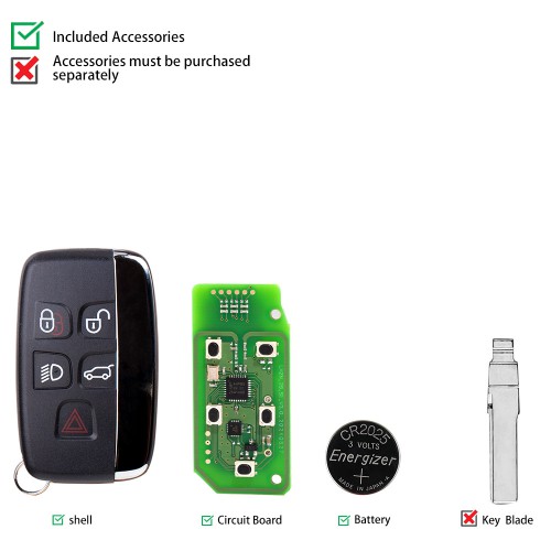 [UK Ship] Lonsdor JLR 2015-2018 Land Rover& Jaguar Smart Key 315MHZ/433MHz with JLR License 2015 - 2021 Add Key/ AKL via OBD