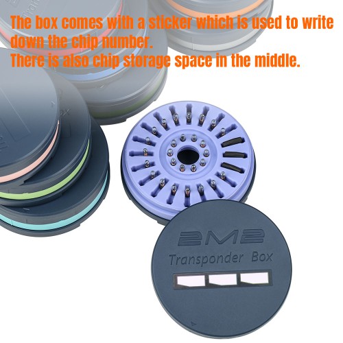 10pcs/lot 2M2 Transpoder Box Chip Storage Container