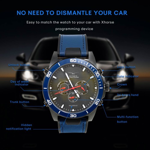 XHORSE SW-007 Smart Remote Watch Keyless Go Wearable Super Car Key Blue Color