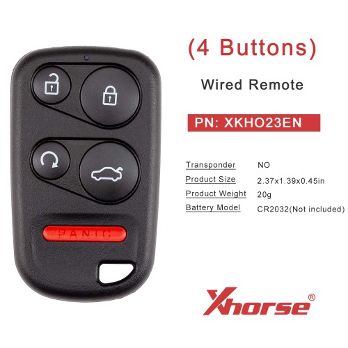 [5Pcs/Lot] XHORSE XKHO23EN BEN.T Style Split Remote Start 4 Buttons Second Generation Wired Remote Keys