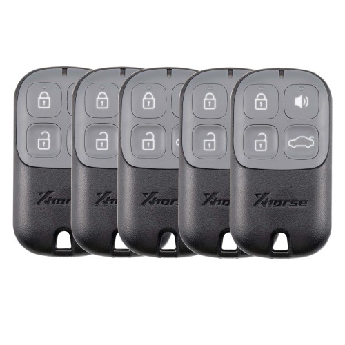 [5Pcs/Lot] XHORSE XKXH20EN VVDI Wire Remote 4 Buttons Black