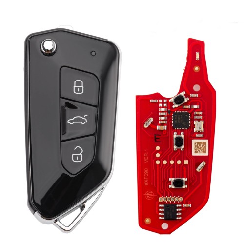 [5Pcs/Lot] XHORSE XKGA83EN All Black 3 Buttons Second Generation Universal Wired Remote Key
