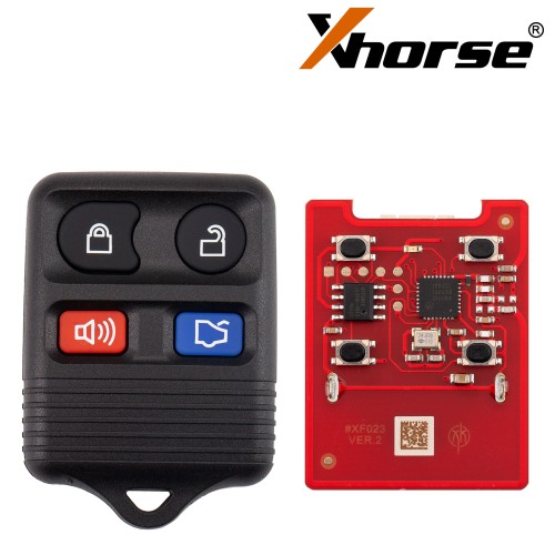 [5Pcs/Lot] XHORSE XKFO22EN for Ford Models 4 Buttons Split Square Second Generation Wired Remote Key