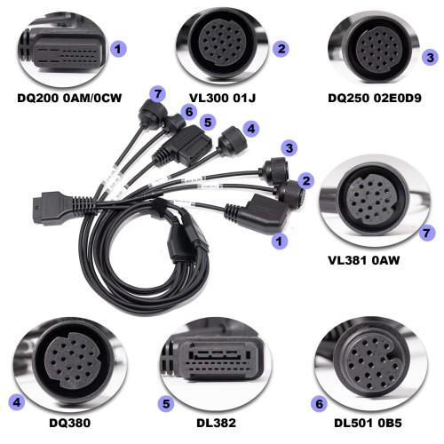 OEM VW 7 in 1 speed gearbox transmission cable (OBD female)
