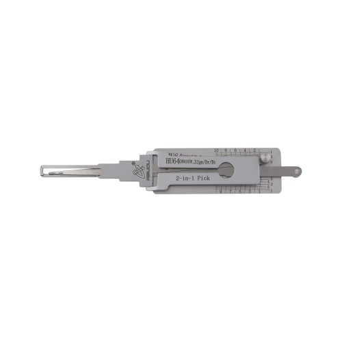 ABUDU HU64 Ignition Universal Door Lock Side Milling Two-Track Pick and Decode Tool, Depth (10-cut) IC CARD:1019