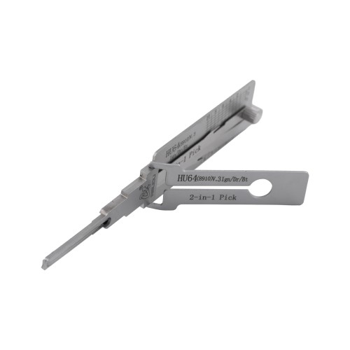 ABUDU HU64 Ignition Universal Door Lock Side Milling Two-Track Pick and Decode Tool, Depth (10-cut) IC CARD:1019