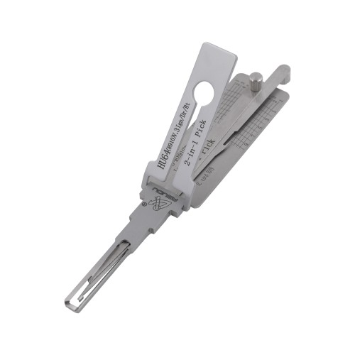 ABUDU HU64 Ignition Universal Door Lock Side Milling Two-Track Pick and Decode Tool, Depth (10-cut) IC CARD:1019