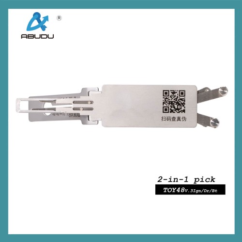 Abton ABUDU AIAM001U TOY48 Ignition and Universal Door Lock Internal Mill 4-Track Pick and Decode 2-in-1 Tool Tooth Depth (5-cut) IC CARD:872