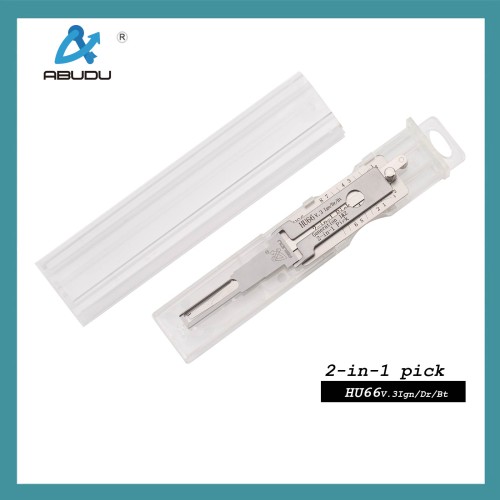 ABUDU AIAN007U HU66 Ignition Universal Door Lock Inner Milling Double Track Opening and Reading Two-in-One Tool, Depth of Cut (8-cut) IC CARD: 909