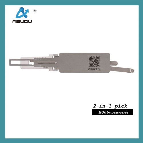 ABUDU AIAN007U HU66 Ignition Universal Door Lock Inner Milling Double Track Opening and Reading Two-in-One Tool, Depth of Cut (8-cut) IC CARD: 909