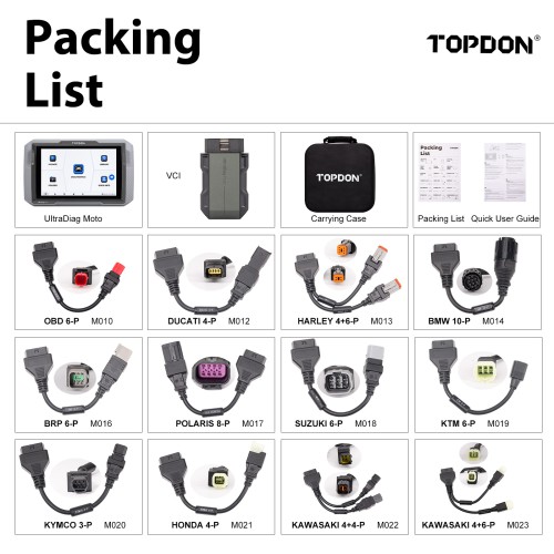 [UK/EU Ship] TOPDON UltraDiag Ultra Diag Moto 8 inch Wireless Motorcycle Diagnostic Tool Bi-directional Support 81+ Brands 40+ Service Functions