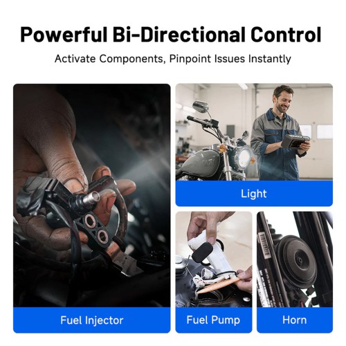 [UK/EU Ship] TOPDON UltraDiag Ultra Diag Moto 8 inch Wireless Motorcycle Diagnostic Tool Bi-directional Support 81+ Brands 40+ Service Functions