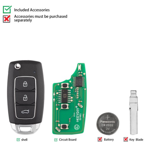 [5Pcs/Lot] KEYDIY KD NB28-3 Universal Remote Key 3 Buttons