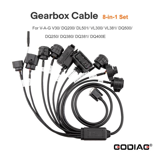 GODIAG Gearbox 8-in-1 Cable Set for V-A-G V30/ DQ200/ DL501/ VL300/ VL381/ DQ500/ DQ250/ DQ380/ DQ381/ DQ400E