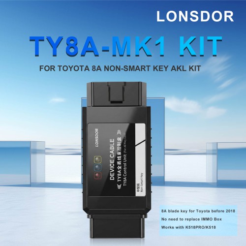 LONSDOR for TOYOTA TY8A-MK1 Kit for TOYOTA 8A NON-SMART Key AKL