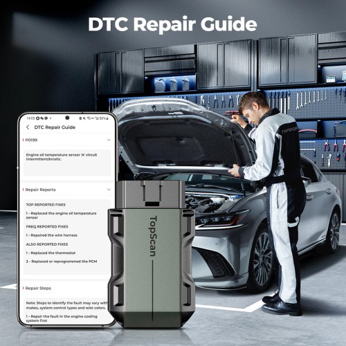 [UK/EU Ship] TOPDON TopScan Lite Supports 10 OBD2 Testing Modes, 8 Service Functions