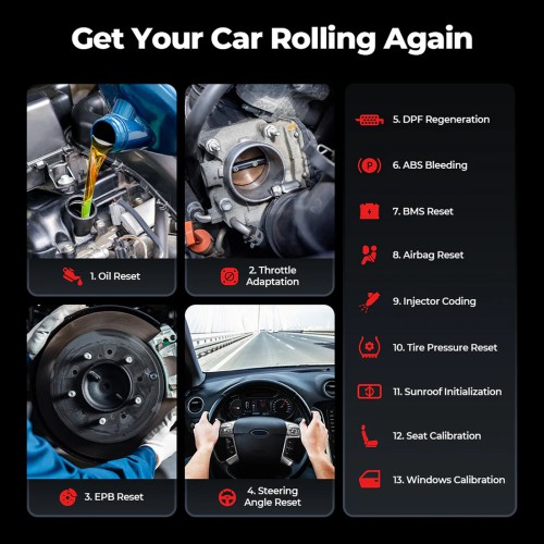 TOPDON TopScan Master Supports 10 OBD2 Testing Modes, 30 Service Functions, DoIP, 1 Year of Free Update & Warranty