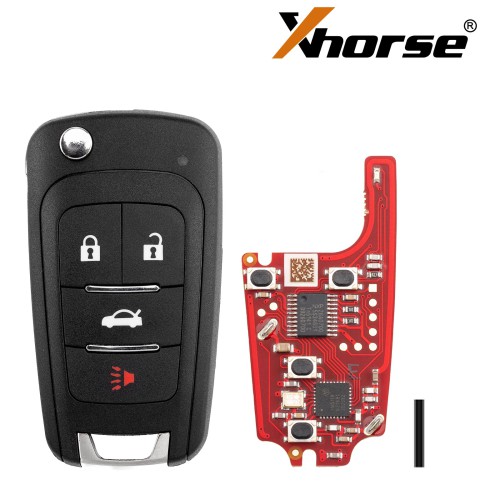 [5Pcs/Lot] XHORSE XNBU21EN Second Generation Wireless Remote Key for Buick Style 4 Buttons Folding Key