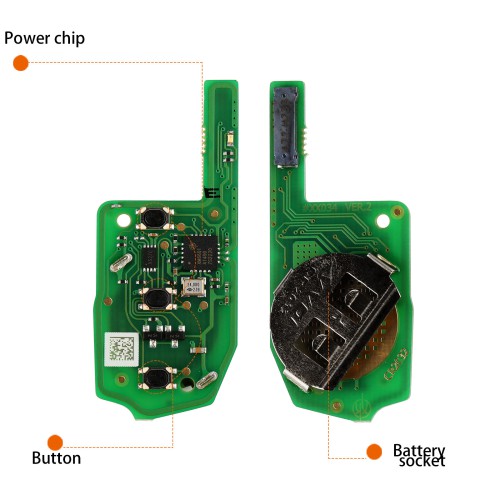 [UK/EU Ship] 5Pcs XHORSE XEDM01EN MQB Style Super Remote 3 Buttons