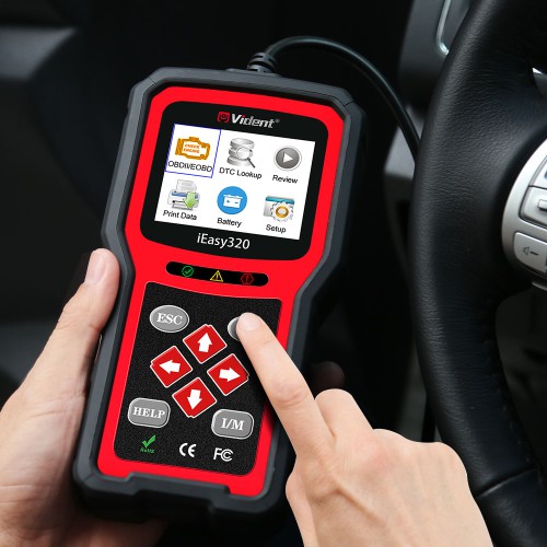 VIDENT iEasy320 OBDII/EOBD+CAN Code Reader Supports 11 Languages, Lifetime FREE Software & Firmware Updates