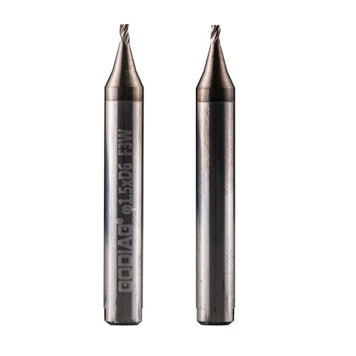 5Pcs GODIAG F3W 1.5MM End Milling Cutter φ1.5xD6x45Lx3F for SILCA MATRIX PRO, MATRIX EVO, MATRIX SLX, MATRIX SX, MATRIX S