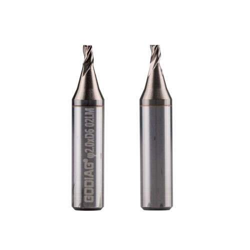 5Pcs GODIAG 02LM 2MM End Milling Cutter φ2.0x3.0xD6x30x3F For SILCA Futura Pro, Futura Pro Engraving, Futura Pro Automotive