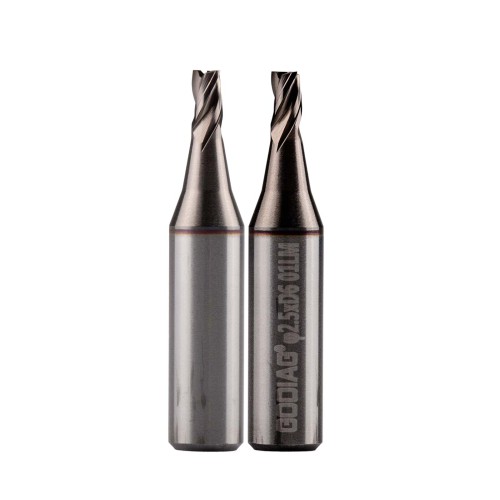 5Pcs GODIAG 01LM 2.5MM End Milling Cutter φ2.5x5.5xφ6x30Lx3F For SILCA Futura Pro, Futura Pro Engraving, Futura Pro Automotive