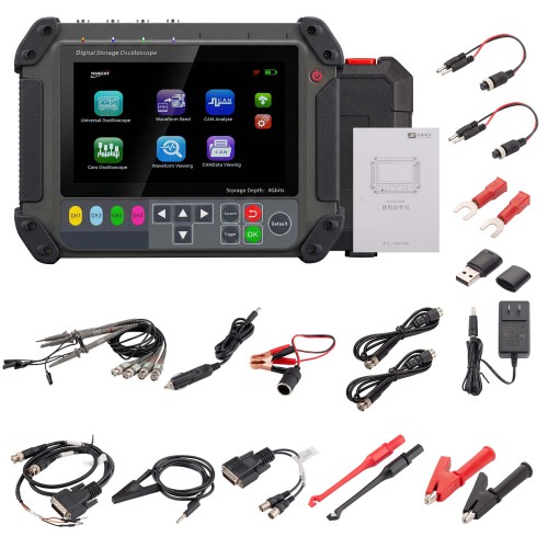 DIAGXT T80 Universal Oscilloscope & Automotive Oscilloscope, Store, Parse, Modify, Send CAN Bus Data, Beginner-friendly with 4G Memory
