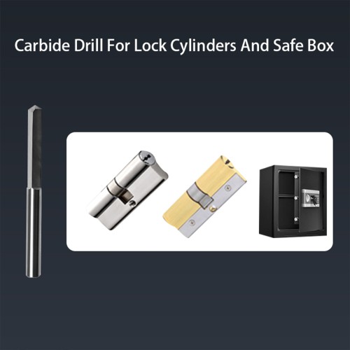 5Pcs GODIAG 100MM Long Grinder Drill Bit D6x33x100 For Pistol Dills Used for Lock Cylinders & Safe Boxes Brass Locks