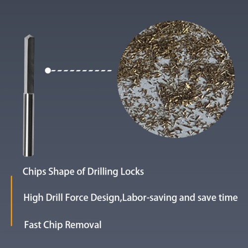 5Pcs GODIAG 100MM Long Grinder Drill Bit D6x33x100 For Pistol Dills Used for Lock Cylinders & Safe Boxes Brass Locks