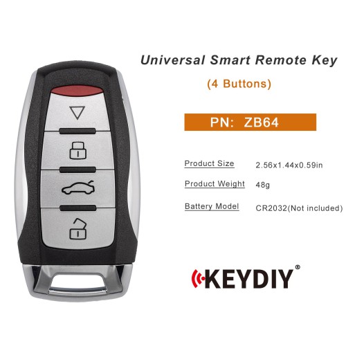 KEYDIY KD ZB64 Universal Smart Remote Key 4 Buttons