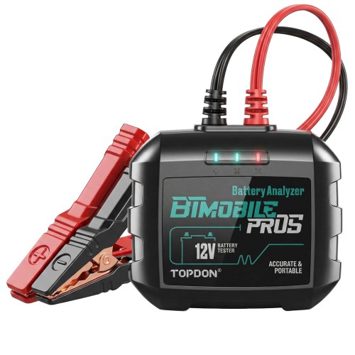 TOPDON BTMobile ProS Battery Tester for 12V Vehicle Batteries 100-2000 CCA, Meets CCA, BCI, CA, MCA, JIS, DIN, IEC, EN, SAE & GB Specifications