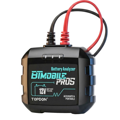 TOPDON BTMobile ProS Battery Tester for 12V Vehicle Batteries 100-2000 CCA, Meets CCA, BCI, CA, MCA, JIS, DIN, IEC, EN, SAE & GB Specifications