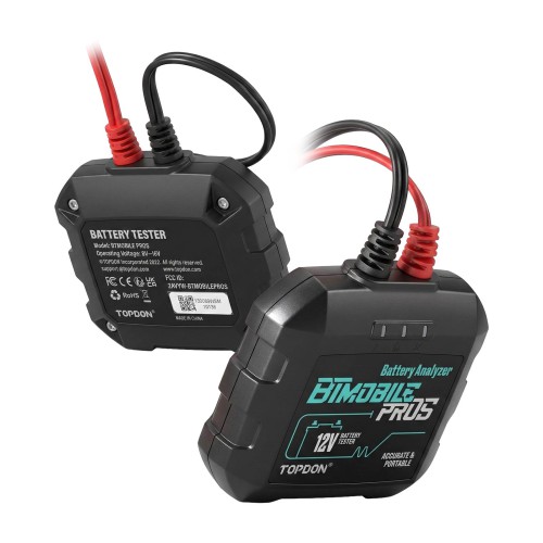 TOPDON BTMobile ProS Battery Tester for 12V Vehicle Batteries 100-2000 CCA, Meets CCA, BCI, CA, MCA, JIS, DIN, IEC, EN, SAE & GB Specifications