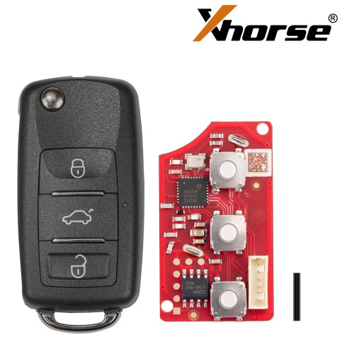 [5Pcs/Lot] XHORSE XKB512EN Second Generation Folding Key B5 Type 3 Buttons Waterproof Universal Remote Key