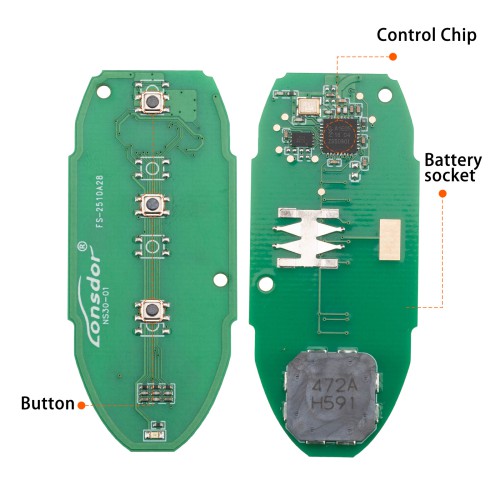 Lonsdor NS30-0B NS30 for Nissan/Infiniti Smart Key 3 Buttons Supports ID46 ID47 ID4A