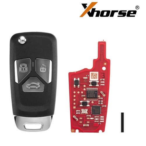 [5Pcs/Lot] XHORSE XNAU21EN AUD.I Style 3 Buttons Second Generation Universal Remote Key