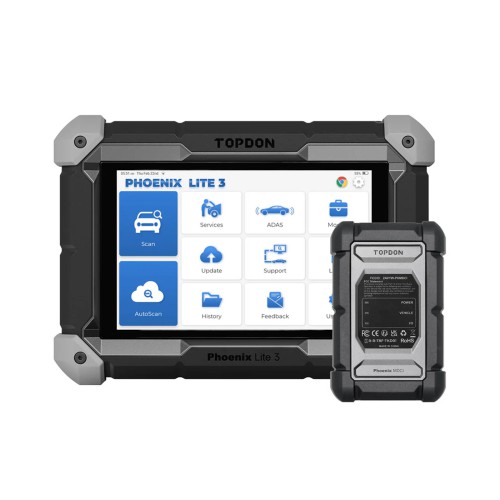 TOPDON Phoenix Lite 3 Diagnostic Tool Supports CAN-FD Protocol Online Coding and Topology Mapping Function with 2 Years Free Update