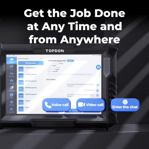 TOPDON Phoenix Remote Diagnostic Tool 10.1" OE-Level Scan Tool Supports Remote Programming Cloud-Based Programming with 2 Years Free Update
