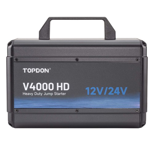 TOPDON V4000 HD 12V/24V 4000A Jump Starter Supports 60 Starts for Passenger vehicles & Light-duty One Jump Starter for All Your Heavy-Duty Needs