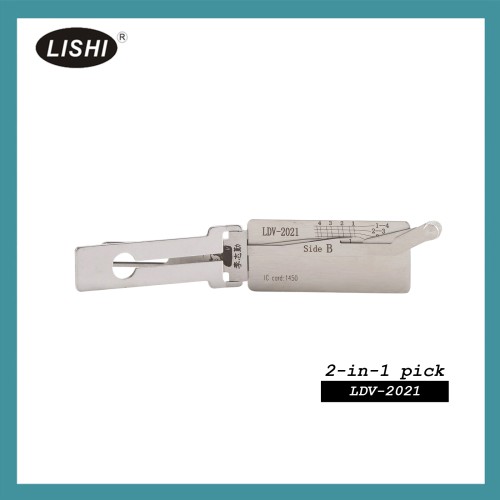 LISHI LDV-2021 End Milling Tool 2-in-1 Pick & Decoder for 2021 Great Wall, V80 Door Locks
