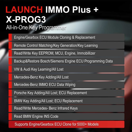 LAUNCH X431 IMMO PLUS Key Programmer Support IMMO Matching/ IMMO Programming/ Full-Diagnostic Function/ 39 Special Functions