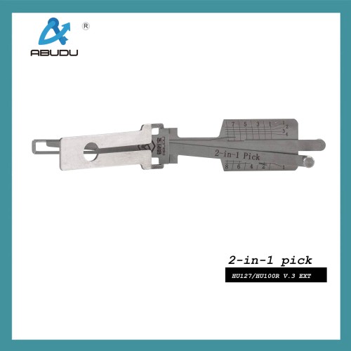 Abudu ABUDU HU127-HU100R Inner Mill Two-Track Unlocking and Reading Tool, Tooth Depth (8-cut) IC CARD: 1360