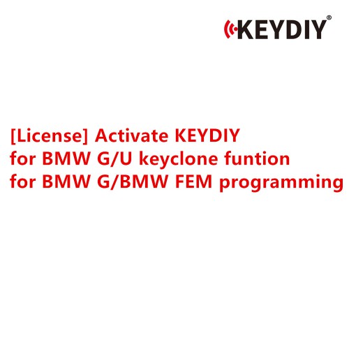 [License] Activate KEYDIY for BMW G/U keyclone funtion + for BMW G/BMW FEM programming