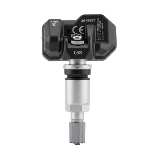 [UK/EU Ship] 4Pcs LAUNCH Tsensor-05S RF TPMS Sensor Metal (Overseas Configuration with Adjustable Angle Sandblasted Silver Aluminum)