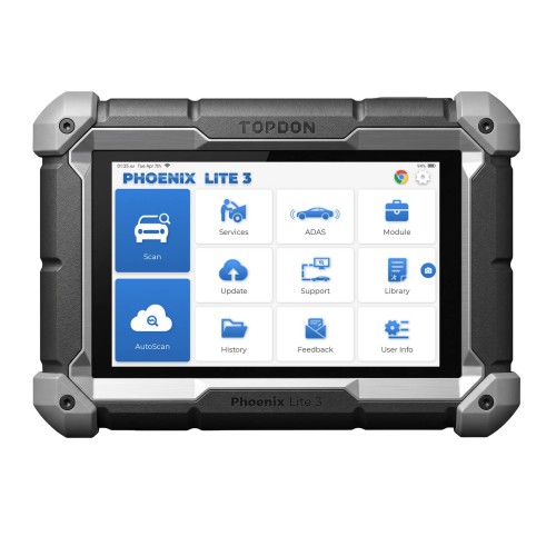 TOPDON Phoenix Lite 3 Diagnostic Tool Supports CAN-FD Protocol Online Coding and Topology Mapping Function with 2 Years Free Update
