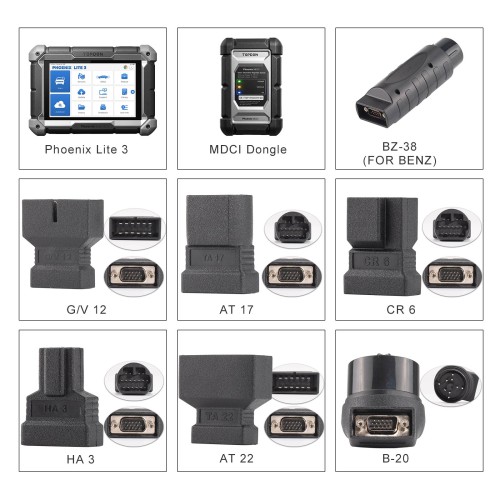 TOPDON Phoenix Lite 3 Diagnostic Tool Supports CAN-FD Protocol Online Coding and Topology Mapping Function with 2 Years Free Update