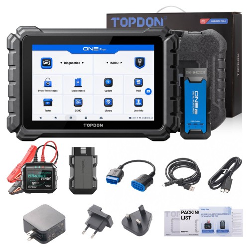 TOPDON ONE Plus Professional Diagnostic Tool with J2534 Pass-Thru Programming ECU Coding 50+ Maintenance Functions Free BTMobile ProS&TopScan Master