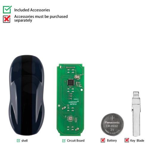 KEYDIY C29AX71 Smart Key Titanium Gray Color Without Buttons