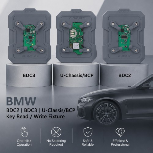 CGDI for BMW BDC2 BDC3 U-Classis/BCP Key Read/Write Fixture 3Pcs Set Key Solder-Free Adapter Work with CG K2